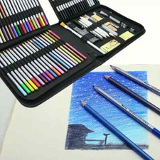 83pc Professional Drawing Artist Kit Pencils Sketch Charcoal Art Set Adults Bag picture