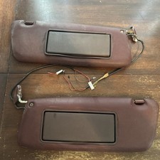 1977-1989 Mercedes Benz SL-Class Pair of Red Sun Visors with Vanity Mirrors OEM. picture