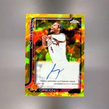 JALEN GREEN 2025-26 Topps Chrome Update Sapphire Gold ON CARD AUTO /50 #TCA-JG picture