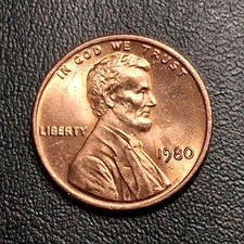 1980-P (BU) (MDS) DDO-001 FS#101 (STAGE B) ERROR RED CENT picture