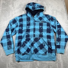 VTG Volcom Hoodie Sweatshirt Mens XL Sherpa Skater Skate Surf Y2K AOP Jacket picture