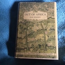 Out of Africa Book by Isak Dinesen 1938 First Edition Random House Dust Jacket picture