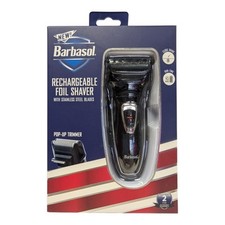 Barbasol Men's Rechargeable Electric Foil Shaver and Pop Up Trimmer  Black NIB picture