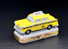 Authentic Rochard Limoges NY Taxi Trinket Box •Hand Painted• I NY • Big Apple  picture