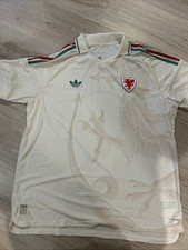 adidas 2026 Away Soccer Football Jersey Men's KC2956 White FIFA Authentic Wales picture