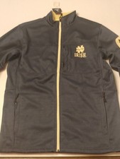 Men's Colosseum Notre Dame Fighting Irish Full Zip Jacket Medium M Navy Blue NWT picture