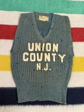 Vintage 1930s 30s Union County New Jersey NJ Distressed Sweater Vest XXS / XS picture