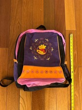 Vintage Winnie The Pooh Backpack Purple Orange Pink Approx 17x12x5 Canvas picture