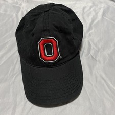 VTG TOTW Ohio State Buckeyes Black O Logo Flex Stretch Fitted S/M Hat  picture