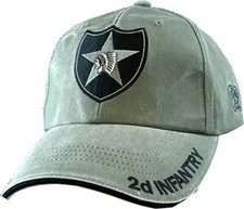 NEW United States Army 2nd Infantry Division cap hat. OD Green. 5595. picture