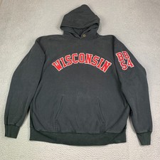 Vintage Wisconsin Badgers Hoodie Mens 3XL Union Made Heavy USA Team Issue ? picture