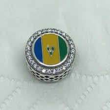 Saint Vincent and the Grenadine Charm S925 Sterling Silver for European Bracelet picture