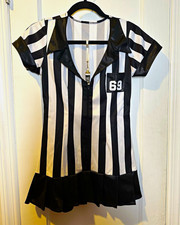Leg Avenue Referee Zipper Front Dress Black&White S/M Costume picture