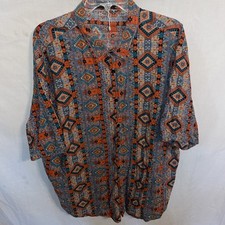 Vatpave Casual Shirt Mens Size 3XL Multicolor Geometric Going Out Party Beach picture