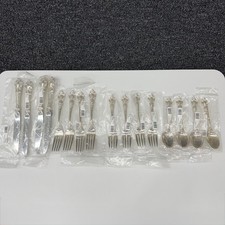 Lunt Eloquence Sterling Silver Flatware Set 16pc 4 Place Settings New In Plastic picture
