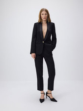 NWT Reserved Suit Trousers with Pressed Crease in Black L picture