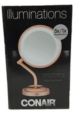 CONAIR Illumination Lifetime LED Lighting In Rose Gold, 5x / 1x Magnification picture