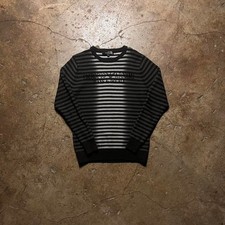Sweet vintage center graphic emporio Armani 90s faded striped heavyweight knit picture