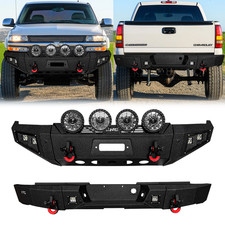 Vijay For 1999-2002 Chevy Silverado 1500 Front/Rear Bumper W/Winch Plate&Lights picture