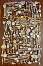 HUGE Lot 80 Vintage Now Used Watches few run GoldSilver Tone Gruen SEIKO Pulsar+ picture