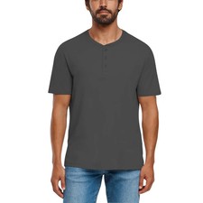 Gap Men’s Henley Short Sleeve Tee With 3 Buttons picture