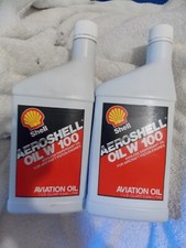 LOT 2 Quarts AeroShell SHELL W-100 Aviation Oil Brand New Aircraft Piston Engine picture