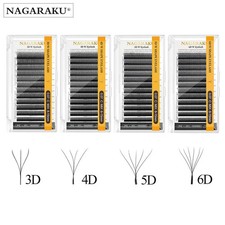 NAGARAKU Automatic Flowering W Shape Bloom 3D 4D 5D 6D Premade Fans Eyelash Exte picture