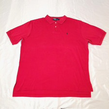 Vintage Polo Ralph Lauren Shirt Mens XL Red Short Sleeve Pony Logo Cotton Polo picture