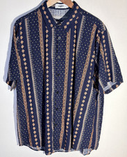VATPAVE Mens XL Multicolor Short Sleeve Button Down Shirt Casual Tropical Party picture