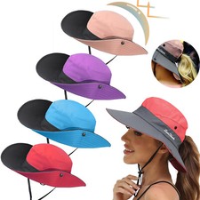 Women's Sun Shade Hat Wide Brim Hat UV Blocking Hiking Camping Sun Protect picture