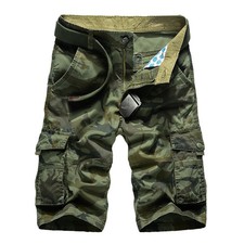 Men Cargo Combat Shorts Pocket Casual Work Camouflage Cotton Tactical Shorts picture