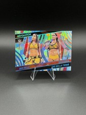BRIE & NIKKI BELLA 2022 PANINI REVOLUTION WWE #145 CUBIC BOOKEND 1/49 picture