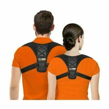 Gearari Upper Back Brace Posture Corrector for Unisex - Black picture