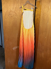 temu Women’s Plus 3X Multicolor Colorblock Pleated Strappy Maxi Dress picture