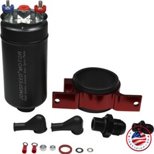NEW 380LPH Inline External Electric High Pressure Fuel Pump w/ Mounting Bracket picture