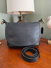 Coach 4150 Fletcher Lightweight Black Glovetanned Leather Shoulder Bag Vintage picture