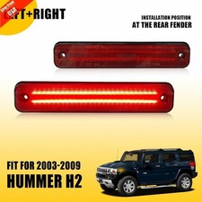 For Hummer H2 2003-2009 Red Lens Rear LED Side Marker Lamp Red OE# 15114677 2X picture
