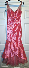 Xcite Pink Taffeta Mermaid Prom Dress Size 8 - Sequin Straps - NEW picture
