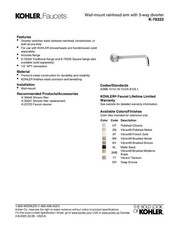 New Kohler K76331-G-2BZ  Showerarm with 2 Way Diverter Oil Rubbed Bronze picture