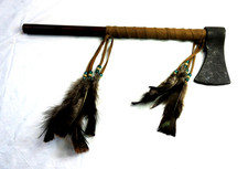 Native American  Throwing Hawk, War Club, Cherokee, Battle Axe,Tomahawk COA #102 picture