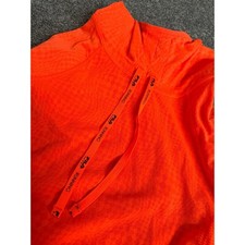 Fila Sport Running Women Neon Orange Long Sleeve Athletic Gym Hoodie Top Small picture