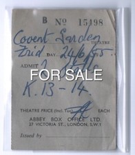 TICKET 1955 June Covent Garden Theatre London The Sleeping Beauty Violetta Elvin picture