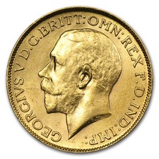 1918-I India Gold Sovereign George V AU picture