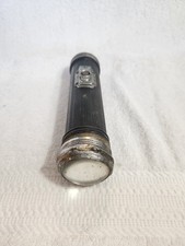 Vintage 1920s EVEREADY 2-Cell Ribbed Flashlight Bullseye Glass Lens For Parts picture