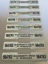 QTY 5000 1.75 x .75 Inch Dogbone Hologram Security Tamper Evident Labels/Sticker picture