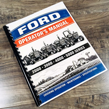 Operators Manual for Ford 2000 3000 4000 5000 Tractor Owners Book Maintenance picture