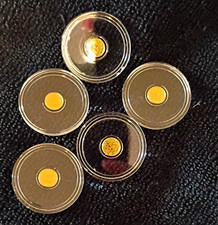 Lot of 5 Gold Bullion Round Coins, Round Shape, in Individual Plastic Capsules picture