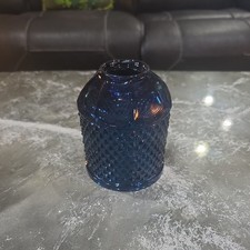 Vintage Viking Diamond Point Cobalt Blue  Fairy Lamp -top only picture