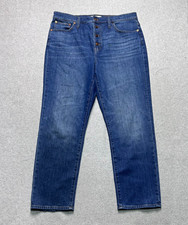 Madewell Perfect Vintage Crop Jeans Womens 32 Button Fly High Rise Denim picture
