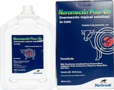Norbrook POUR-ON CATTLE  DEWORMER  For roundworms lungworms grubs lice 5 Liter picture